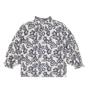 Olivia floral linen and cotton blouse | The New Society