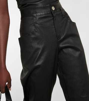 High-Rise-Hose Cassidy aus Veloursleder | Stouls