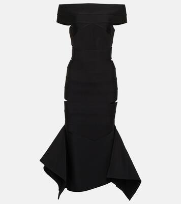 Robe midi à encolure bardot | Alexandre Vauthier