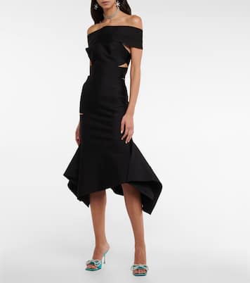 Robe midi à encolure bardot | Alexandre Vauthier