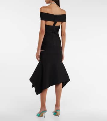 Robe midi à encolure bardot | Alexandre Vauthier