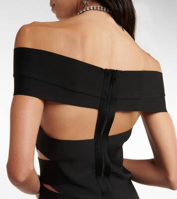 Robe midi à encolure bardot | Alexandre Vauthier