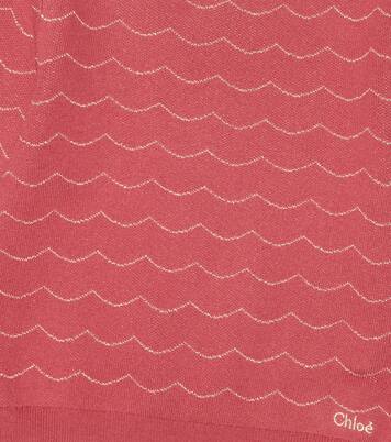 Metallic-knit cotton-blend sweater | Chloé Kids