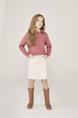 Metallic-knit cotton-blend sweater | Chloé Kids