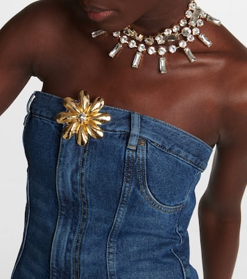 Mussel Flower denim minidress | Area