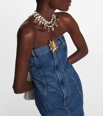 Mussel Flower denim minidress | Area