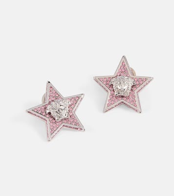 Medusa embellished earrings | Versace