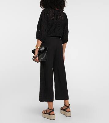 Weite Hose Lola aus Leinen | Velvet