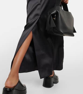 Falda larga de satén | Ganni