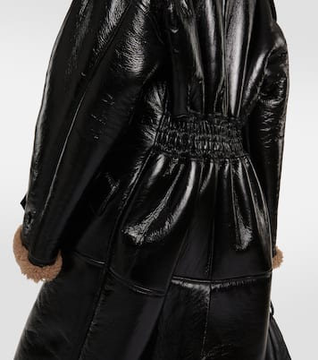 Jordan shearling-trimmed leather coat | The Mannei