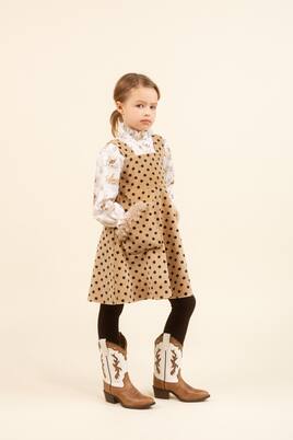 Polka-dot cotton corduroy dress | Paade Mode