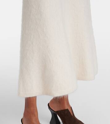 Asta brushed cashmere midi skirt | Lisa Yang