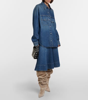 Stiefel River aus Veloursleder | Khaite