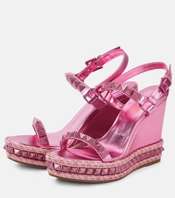 Pyra Clou leather espadrille wedges | Christian Louboutin