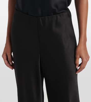 Pantalones rectos de satén de tiro alto | Vince