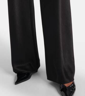 Pantalones rectos de satén de tiro alto | Vince