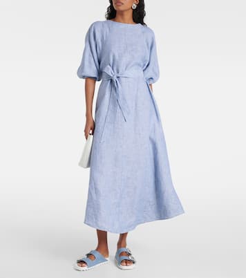 Verzierte Sandalen Slidy Viv' aus Denim | Roger Vivier