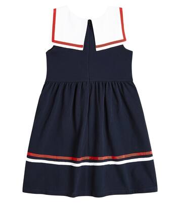 Bow-detail striped cotton dress | Patachou