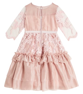 Frill-trimmed chiffon dress | Patachou
