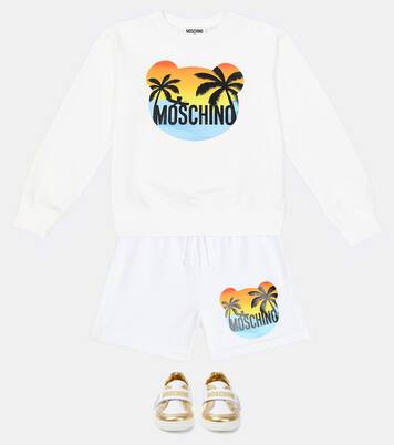 Printed cotton-blend sweatshirt | Moschino Kids