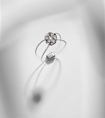 Ring Floating aus 18kt Weißgold mit Diamant | Persée