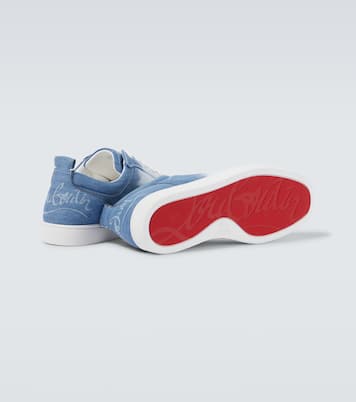 Sneakers Fun Louis Junior in denim | Christian Louboutin