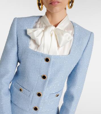 Jacke aus Tweed mit Pailletten | Alessandra Rich