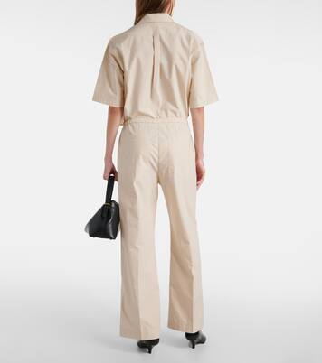 Weite High-Rise-Hose aus Baumwolle | Toteme