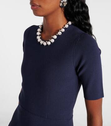 Abito corto con perle bijoux | Monique Lhuillier