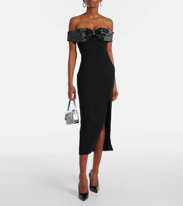 Robe midi à ornements | Self-Portrait