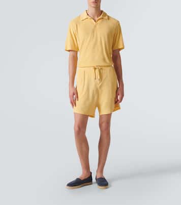 Faustino cotton and linen-blend terry shorts | Frescobol Carioca