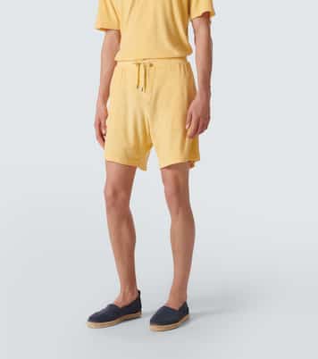 Faustino cotton and linen-blend terry shorts | Frescobol Carioca