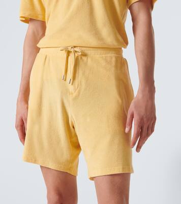 Faustino cotton and linen-blend terry shorts | Frescobol Carioca