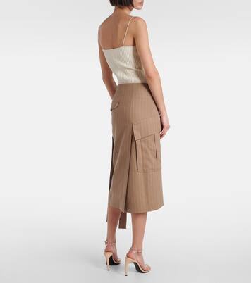 Midirock aus Wolle | Victoria Beckham