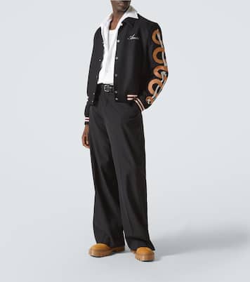 Amiri Snake Bones wool-blend varsity jacket | Amiri