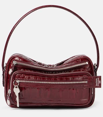 Camero croc-effect leather shoulder bag | Acne Studios