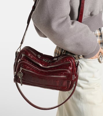 Camero croc-effect leather shoulder bag | Acne Studios