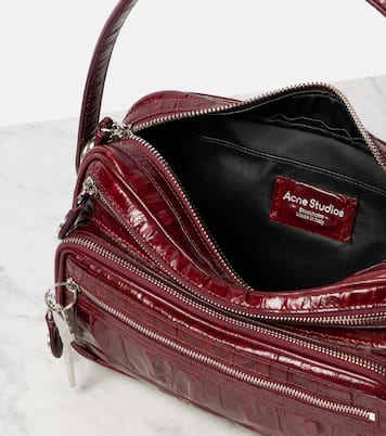 Camero croc-effect leather shoulder bag | Acne Studios