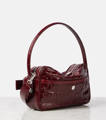 Camero croc-effect leather shoulder bag | Acne Studios