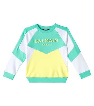 Sudadera de algodón con logo estampado | Balmain Kids