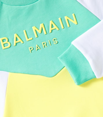 Sudadera de algodón con logo estampado | Balmain Kids