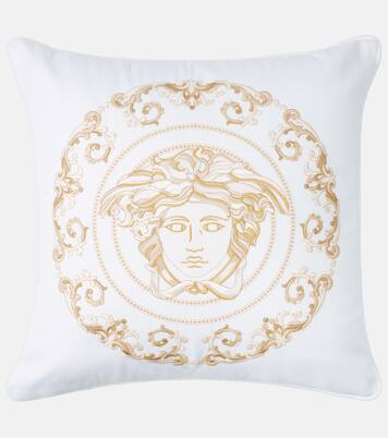 Medusa Gala embroidered cushion | Versace Home