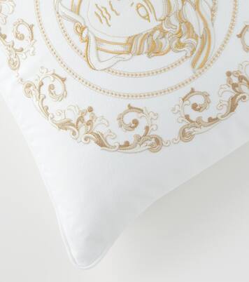 Medusa Gala embroidered cushion | Versace Home