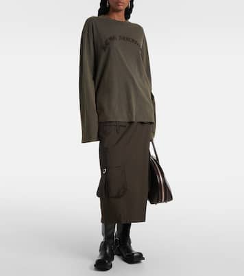 Falda midi en mezcla de algodón  | Acne Studios