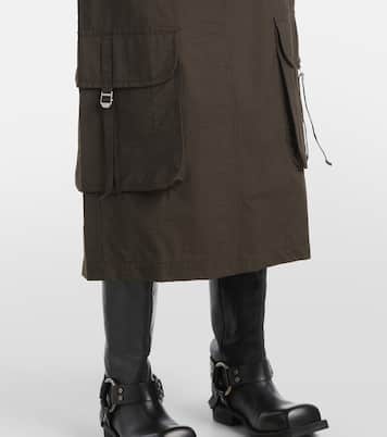 Falda midi en mezcla de algodón  | Acne Studios