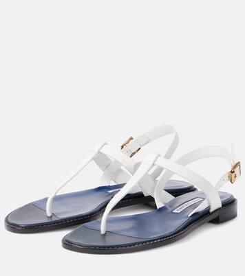 Hata leather thong sandals | Manolo Blahnik