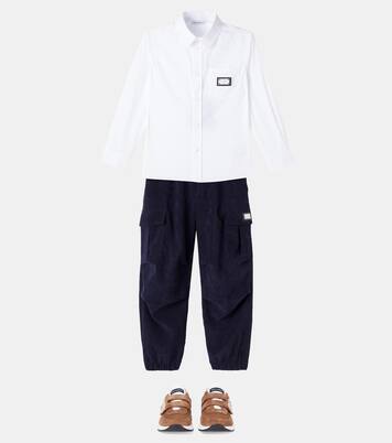 Logo cotton-blend shirt | Dolce&Gabbana Kids