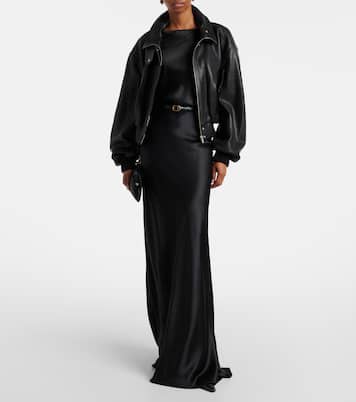 Briar leather bomber jacket | Nour Hammour