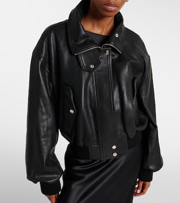 Briar leather bomber jacket | Nour Hammour