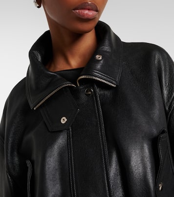 Briar leather bomber jacket | Nour Hammour